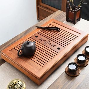 TEA MAKTER SERVING CHINESE TRAY WOOD PLATE Office Desk lyx Japanese Nordic Bandeja Para Cha Kitchen Accessories YN50