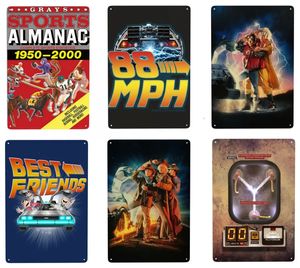 Classics Old Movie Metal Poster Plaque Retro Style Back to the Future Sports Almanac Tin Sign Movie Vintage Choice Man Cave Pin Up Metal Painting Wall sticker Decor