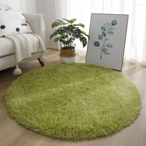 Tapetes de tapete macio sem escorregamento Kids Room Super Luxury Round Fluffy Area Rugs Para Bor do quarto Meninas de criança Meninas