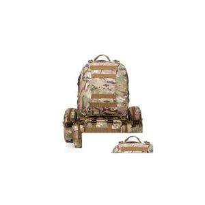 Bolsas ao ar livre 50l Mochila tática militar 4 em 1 saco de mochila molle câmeras escaladas Exército de viagem mtifunction Drop entrega esportes OTB2U