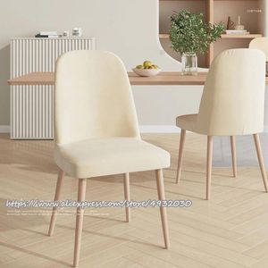 Chair Covers Modern Simple Curved Velvet Set Solid Color Dining Table Stool With Elastic Living Room Decoration