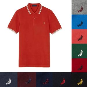 Fred Perry Men's Polos Camisa Designer Camisa Polo Logo bordado Logo Menções Mens Tees de manga curta Top Size S/M/L/L/XL/XXL