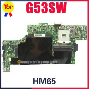 Moderkort Kefu G53SW Laptop Motherboard för ASUS G53SW G53S HM65 2 Minnesplatser 4 Memory Slots Intel Mainboard 100% Test Working Working