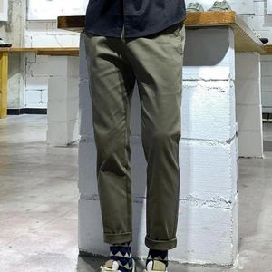 Calças masculinas Casual elegante e magro nono com tecido de cor de cor de cor de cor sólida de cor sólida