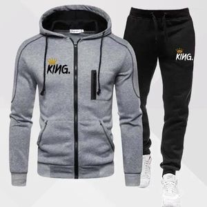 Traccetti da uomo da uomo Set di felpe con cappuccio Set di pantaloni con cerniera con certifica per le percorsi da jogger da jogger streetwear streetwear autunno inverno abiti da uomo