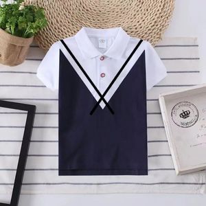 Hochwertige Kinder Polo -Hemd atmungsaktiven Jungen Sport Tops Mode Kurzarm Kinder Polo -Hemden für Jungen Kleinkindkleidung 240326