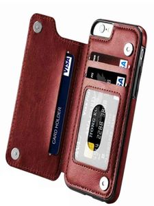 Luxury Leather Cover för iPhone SE 12 13 Mini 11 Pro XR XS Max 6 6S 7 8 Plus 5 5S Wallet Phone Case Card Flip Shell Coque40910957067565