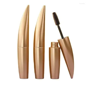 Speicherflaschen 15 ml elegante goldene leere Mascara -Röhrchen Kosmetische Verpackung Behälter Kunststoff nachfüllbare 50 -insges/Los