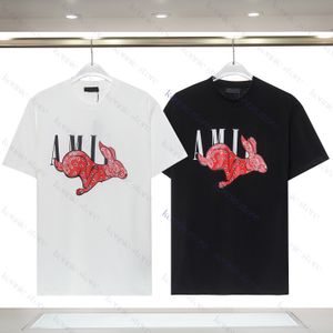 20244designer amirir mens tshirts хлопок повседневное качество с печать