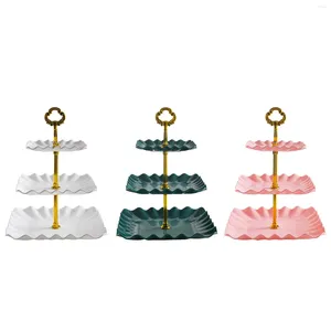 Tallrikar Cupcake Stand 3 Tier Centerpiece Serving Tray för Baby Shower Party Födelsedag