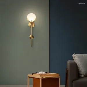 壁のランプリビングルームのためのモダンな金の大理石のベッドルームLEDランプベッドサイド装飾通路バースコンセホーム屋内照明器具