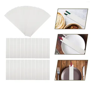 Kitchen Storage 200 Pcs Kraft Paper Chopsticks Bag Disposable Packaging Packing Sleeves Rest Bags Tableware Holder Pouch