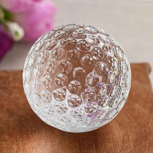 Decorative Figurines Clear Crystal Golf Ball Paperweight Figurine Pography Props Home Decoration Globe Sphere Sport Fans Souvenir Golfer