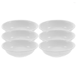 Plates 6 Pcs Soy Sauce Bowls Appetizers Dish Vinegar Dipping Plate Serving Dishes White Cups