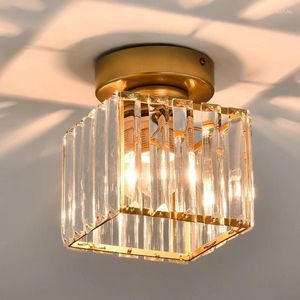 Tavan Işıkları Modern Kristal Avize Aydınlatma Aydınlatma Montaj Işık Fikstürü Banyo Fuaye Mutfak için Kapalı