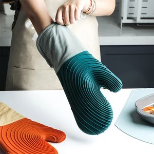 2024 5pcs/defina o forno de silicone Mitts Pote Pote Clipe resistente a calor Luvas à prova d'água Home Hot Pad Baking Grelill