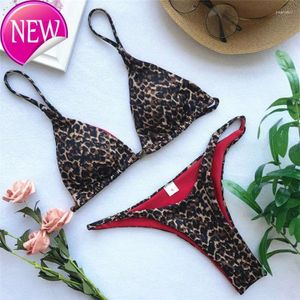 Designer femminile di alta qualità da bagno sexy bikinis 2024 Nuovo moda da bagno femminile da bagno femminile Summer Bikini Set Biquinis Animal Leopard Stampato Bandata PA PA