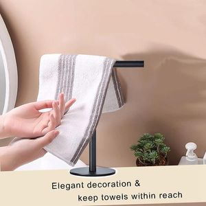 Dispensador de sabão líquido Moderno portátil portátil Towel Stand Para banheiro de aço inoxidável Rack de bancada escova preto fosco preto