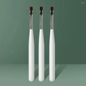 Makeup Brushes Nail Art Brush Small Round Head White Rod Gel Pen Flat Mouth Potherapy Extended Glue Single Pother