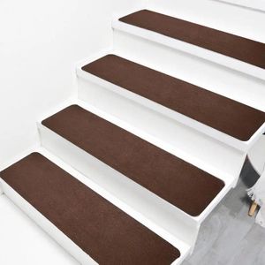 Carpets Self-adhesive Stairs Tread Mat Wear-resistant Mute Reusable Floor Pad High Friction Anti-slip Stair Carpet Mats Home Supplies