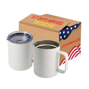 10oz 12oz Stainless Steel Blanks Coffee Tumbler Mug with Handle for Sublimation