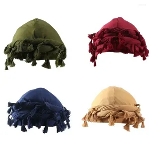 Berets satynowy jedwabny turban turban unisex ochrona przed słońcem elastyczna głowa opakowanie ciepłe oddychanie pullover kapelusz mężczyźni