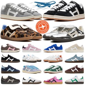 designer Casual shoes for men women grey gum og shoe spezial Crystal black white bright blue clear pink dark green Leopard mens trainer sneakers