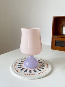 Bicchieri da vino francese vetro vintage viola tazza di acqua adorabile latte di San Valentino regalo di alto valore per bevande carine