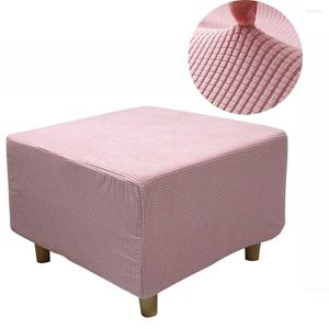 Pokrywa krzesła 1PC kwadratowy elastyczna sofa sofa sliźniacza all-inclusivestool Cover Osmoman Stool Furniture Protector