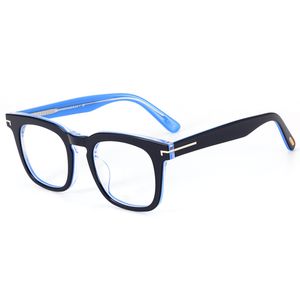 Novos óculos de sol concisos de moda quadrada prancha de cor dupla fullrim 53-22-145 Leve para os óculos prescritos Goggles