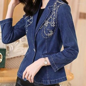 Women's Jackets Jacket Denim Spring And Autumn 2024 Long-sleeved Top Niche Fashion Slim Short Ladies Suit