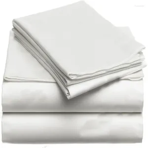 Bedding Sets 4 PCs Set Fitted Flat Sheet Duvet Cover Pillowcases 1000 TC Egyptian Cotton Pure White Color Customize