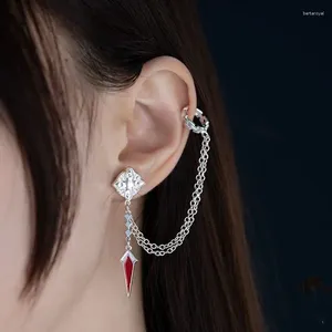 Kolczyki Dangle Genshin Impact Fatui zwiastun Tartaglia Childe Metal Daily Ear Stud unisex biżuteria akcesoria cosplay rekwizyty