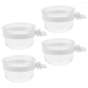 Other Bird Supplies 4 Pcs Food Parrot Water Feeder Hanging Cup Bowls For Cage Detachable Convenient