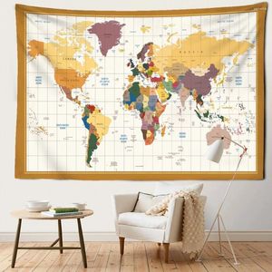 Tapestries Map Of The Five Continents Large Printed Wall Tapestry Hanging Bohemian Mandala Aesthetic Home Decor