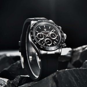 New Quartz Multi Functional Timing Precision Steel Waterproof Fashion Nightglow Tide Men's Watch 1664