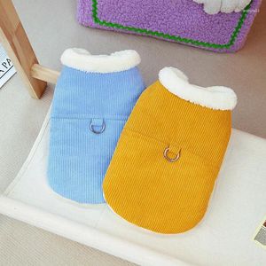 Dog Apparel Pet Clothing Clothes For Autumn And Winter Est Small Teddy Bichon 2024 Corduroy Cotton Coat