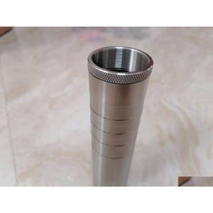 Fuel Filter Stainless Steel 1.375X24 Thread Adapter For 6.2 Inch Titanium Soent Trap Drop Delivery Automobiles Motorcycles Auto Parts Otp3W