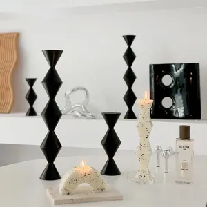 Candle Holders Dekoracje imprezowe uchwyt drewniany salon centralne elementy świeczniki nordycki styl wysoki ślub Centro de mesa wystrój domu
