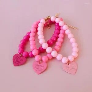 Dog Collars Pet Pearl Collar Princess Heart Necklace Cat Jewelry Cute Puppy Accessories Chain Chihuahua Wedding Stuff