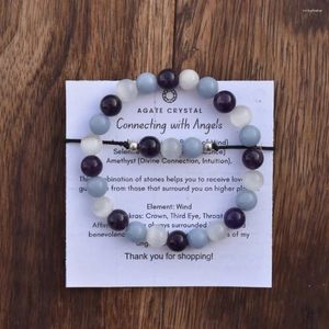 Strand 2-piece Couple Set Handcrafted Beaded High-end Jewelry For Men And Women Natural Stone Bracelet Card Gift