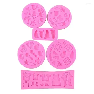 Baking Moulds 3D Lovely Baby Feet Silicone Mold Chocolate Fondant Cake Decorating Tool Bakeware Pudding Mould DIY Home Kitchen Supplies