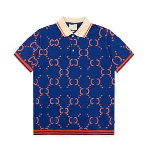 Designer Polo Shirts Mens T Shirt Fashion Summer Clashing Letter Print Graphic Tee Business Check Kort ärmskjorta