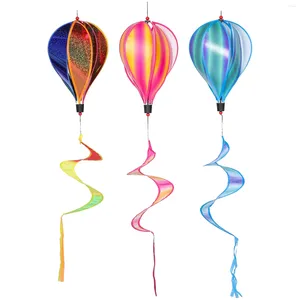 Garden Decorations 3 Pcs Hanging Air Balloon Charm Child Ornament Whirligigs Wind Spinners Ppc Decor