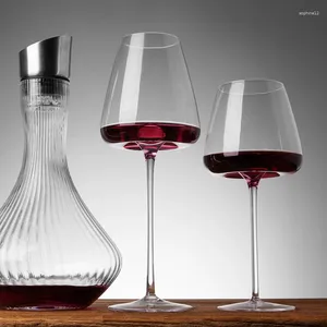 Kieliszki do wina 2PCS Classy Burgundii Bordeaux Goblet Premium Crystal Ręcznie dmuchany kubek degustacyjny na prezent świąteczny na rocznicę