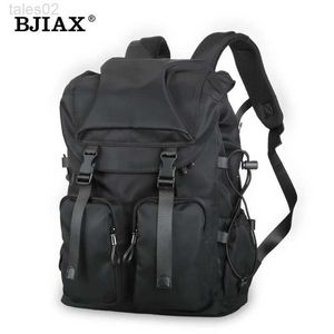 Multifunktionspåsar BJIAX MENS Ryggsäck Leisure Travel Computer Simple Korean Version High School Student Fashion Trend Bag YQ240407