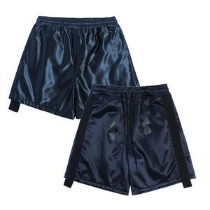 Men's Shorts Summer RRR123 Shorts Satin Side Webbing Loose Casual Pants High Quality 1 1 Sport Drawstring Shorts Mens And Womens J240402