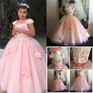 Abiti in pizzo Flower Girl Dresses Vintage Child Dresses Beautiful Flower Girl Wedding Dresses