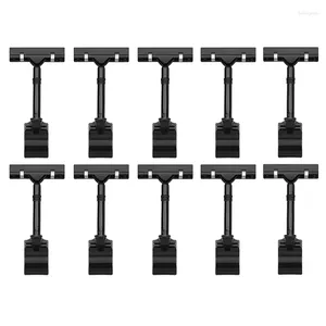 Frames 10PCS Adjustable Plastic Sign Holder Clip-On Style Double Head Display Clips Rotating Reuse Price Tag For Store