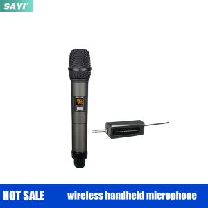 Microfones Sayi WMH05 UHF Single Channel Wireless Microphone Handheld 50 meter debiterar mottagaren Dynamisk mikrofon för Karaoke Party KTV Live